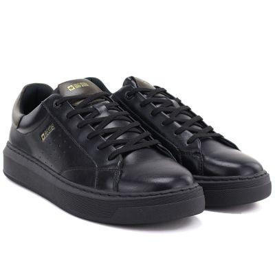 4. Herren-Sportschuhe aus Leder, schwarze Sneaker Big Star UU174291