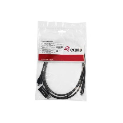 4. Equip 128437 3m USB Typ-C HDMI + USB Typ-C Kabeladapter Schwarz