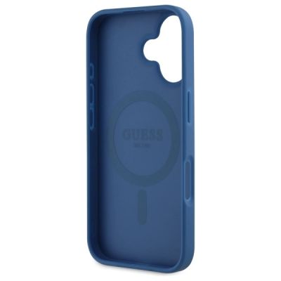 7. Guess GUHMP16SP4ROPEMCB iPhone 16 6,1" blau/blaues Hardcase 4G Flowers Print MagSafe