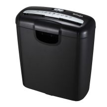 Activejet ASH-0601S Aktenvernichter, P-2, 10 l, 6 mm Streifen, 6 Blatt, schwarz.