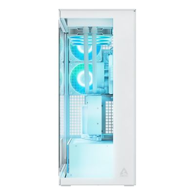 2. Arctic Xtender Weiß Transparentes Glasfenster mit GPU-Halterung