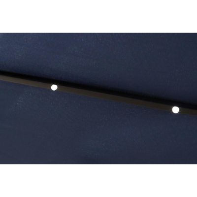 31. Gartenschirm mit LED-Beleuchtung, 300 cm, Marineblau