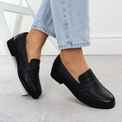 5. Damen-Lederloafer in Schwarz Sergio Leone MK25112-S