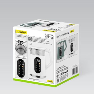 7. Elektrischer Wasserkocher 1,7 l 2220 W MR-023-WHITE MAESTRO