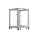 4. LANBERG 19" 15U 600x600-1100 OR01-6115-S Rack-Schrank, verstellbar, grau