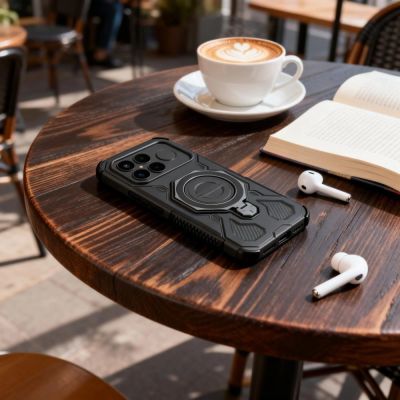 12. Tech-Protect TacticStand MagSafe Hülle für Xiaomi Poco F8 Ultra – Schwarz