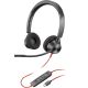 55. Poly Blackwire 3320 Stereo-Headset mit MS Teams-Zertifizierung, USB-C + USB-C/A-Adapter, 8 x 220 AA