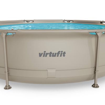 9. VIRTUFIT RUNDER POOL 305 CM MIT FILTPUMPE BEIGE