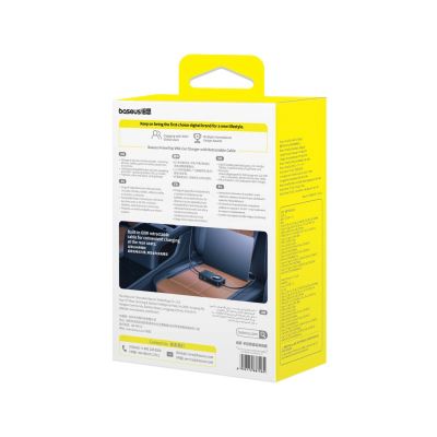 3. Baseus PrimeTrip VW1 60W Autoladegerät mit integriertem Kabel für 6 Geräte – Schwarz