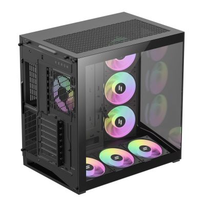 8. GameMax NEX C56 BK Midi-Tower-Computer-Sicherheits- und Halterungssystem Schwarz