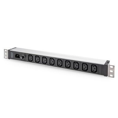 5. Digitus Steckdosenleiste mit Aluminiumprofil, 9 Steckdosen, IEC C14-Eingang