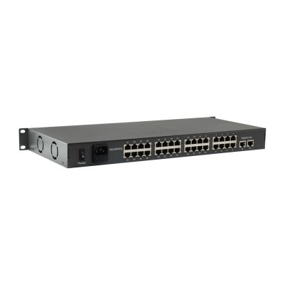 6. LevelOne FGP-3400W380 Netzwerk-Switch, unmanaged Fast Ethernet (10/100), PoE-Unterstützung, Schwarz