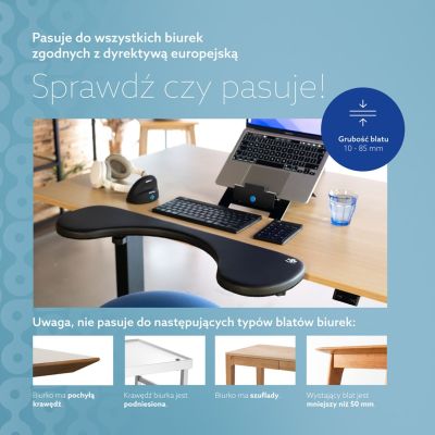 21. R-Go Ergonomische Armlehne Armlehne juodas