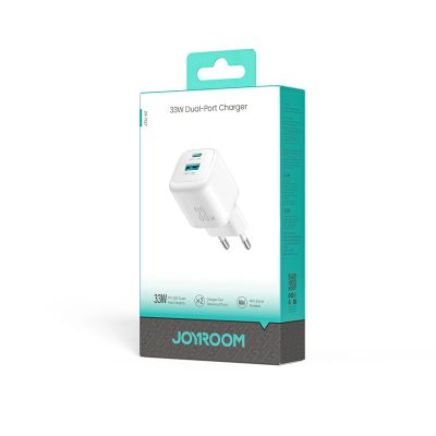 6. Joyroom JR-TG7 33W USB-A + USB-C Wandladegerät – Weiß