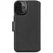 Decoded MagSafe-Hülle aus Leder mit abnehmbarer Brieftasche für iPhone 16 Plus – Schwarz