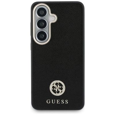 3. Guess Strass-Logo-Hülle mit rundem Design für Samsung Galaxy S26 – Schwarz