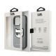 8. Karl Lagerfeld Saffiano Choupette Head Patch Hülle für iPhone 14 Pro Max - Silber