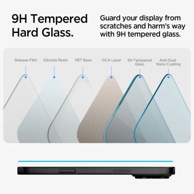 11. Spigen Glas.tR EZ Fit gehärtetes Glas für iPhone 15 / 16 - 2 Stk.