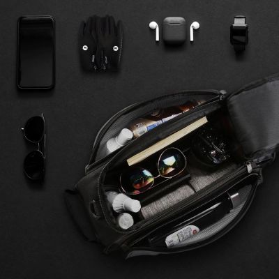 10. Wozinsky Fahrrad-Gepäcktasche mit Schultergurt, 13 l, Schwarz (WBB1BK)