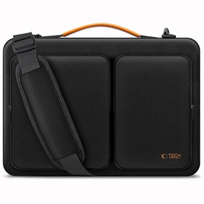 Tech-Protect Defender Tasche für Laptop 13-14 - Schwarz und Orange