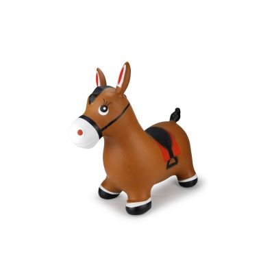 4. Jamara Hüpfendes Tier Pferd braun mit Pumpe Tiere
