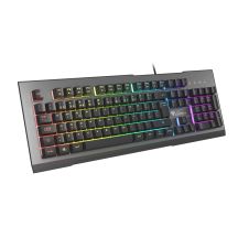 GENESIS Rhod 500 RGB Gaming-Tastatur USB QWERTY Portugiesisch Schwarz, Silber
