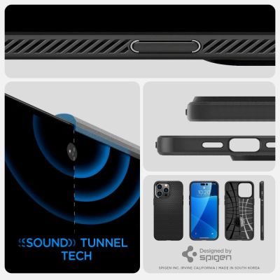 6. Spigen Liquid Air Hülle für iPhone 14 Pro – Mattschwarz