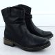 6. Gefaltete schwarze Damen-Lederstiefeletten Rieker Z6883-00