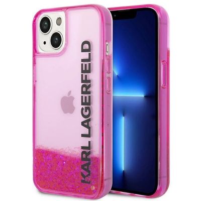 Karl Lagerfeld Liquid Glitter Elong Case für iPhone 14 Plus – Pink