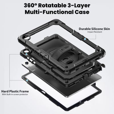 4. Tech-Protect Schutzhülle für Samsung Galaxy Tab A9+ / A11+ Plus 11.0 X210 / X215 / X216 / X230 / X235 / X236 - Schwarz