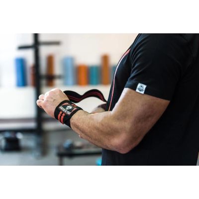 10. Elastische Handgelenkstützen/Griffe | Schwarz/Rot