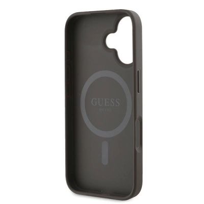 7. Guess 4G Ring Classic Logo MagSafe-Hülle für iPhone 16 Plus – braun
