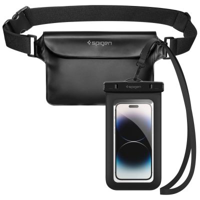 Spigen Aqua Shield A621 wasserdichte Hüfttasche + schwimmende Tasche – Schwarz