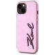 2. Karl Lagerfeld Wrinkled Metal Signature iPhone 15 Hülle - Rosa