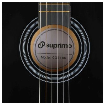 11. SUPRIMO CGS1 BK - 4/4 Konzertgitarre, schwarz