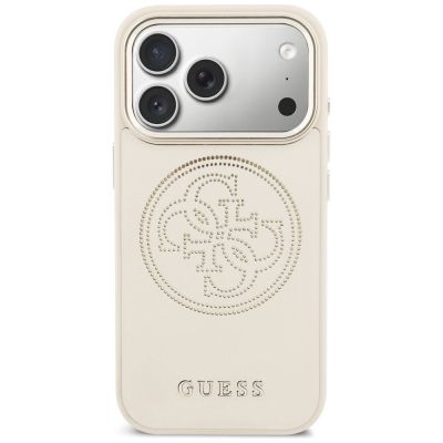 3. Guess Perforierte 4G MagSafe Hülle für iPhone 17 Pro – Beige
