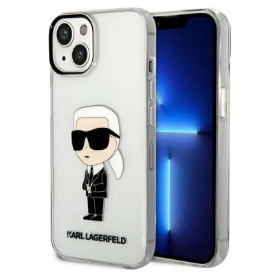 Karl Lagerfeld Ikonik Karl Hülle für iPhone 14 Plus – transparent