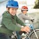 5. Wozinsky Kinderfahrradhelm mit Dinosaurier-Motiv, Größe S – Rot