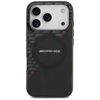 3. Mercedes AMG IML Doppelschicht-MagSafe-Hülle mit Rautenmuster für iPhone 18 Pro / 17 Pro – Schwarz und Rot