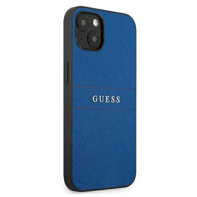 4. Guess Saffiano Strap Case für iPhone 13 mini 5,4" - Blau