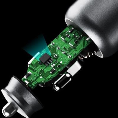 5. Dudao R4T 25W USB-A / USB-C Autoladegerät - Grau