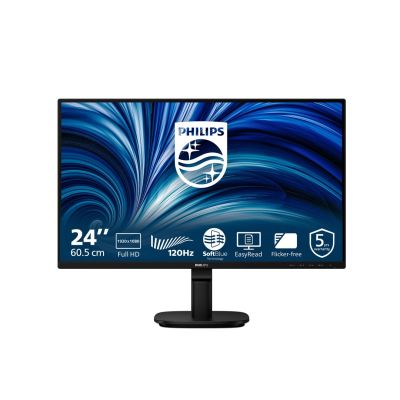 Philips Computermonitor der Serie 2000, Modell 24B2N2200/00, 60,5 cm (23,8 Zoll), 1920 x 1080 Pixel, Full HD LCD, Schwarz