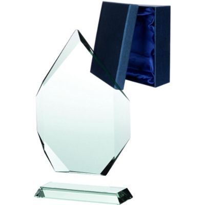 3. Glastrophäe mit abnehmbarem Sockel und Etui