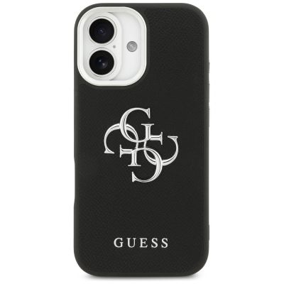 11. Guess Grained Big 4G Classic Logo Hülle für iPhone 17 - Schwarz