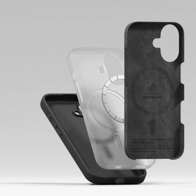 6. Ringke Silikon-Magnethülle mit MagSafe-Funktion für iPhone 17 – Schwarz