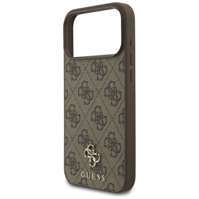 6. Guess 4G Small Classic Logo MagSafe Hülle für iPhone 17 Pro Max – Braun