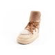 3. D.Franklin Damen Winter Schneestiefel, modisches Fellfutter, braun beige hoch
