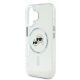 6. Karl Lagerfeld IML Metal Karl&Choupette Head MagSafe Hülle für iPhone 16 - Weiß