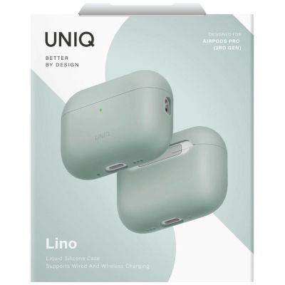6. Uniq Lino Silikonhülle für AirPods Pro 3 – Grün