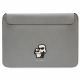 Karl Lagerfeld Saffiano Karl&Choupette Tasche für einen 14-Zoll-Laptop – Silber